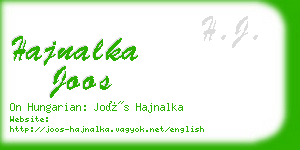 hajnalka joos business card